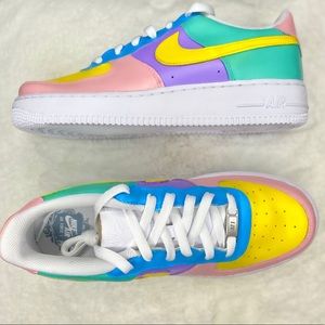 CUSTOMS multicolored Nike af1 retro style